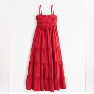 Abercrombie & Fitch Red Maxi Dress